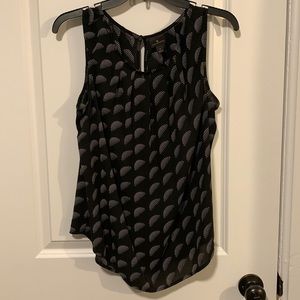 Black designed - size L sleeveless dress shirt